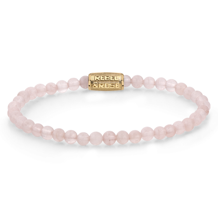 Pink Rose Gold - 4mm - Kralen Armband Dames