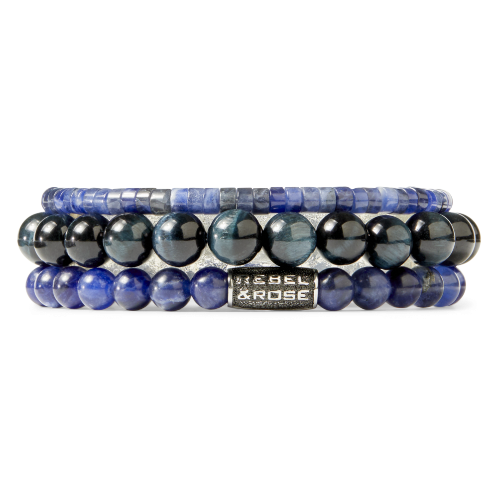 Midnight Blue Vintage - 6mm - Heren Armband