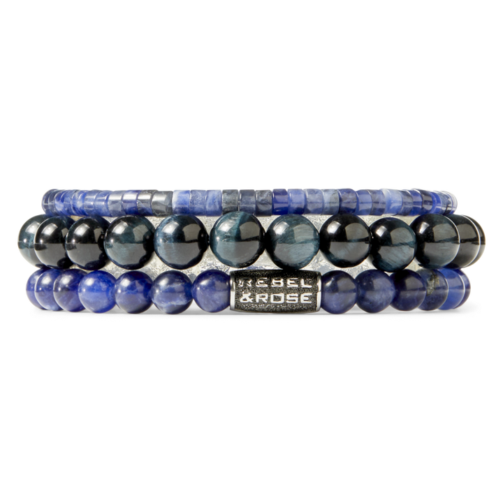 Midnight Blue Vintage - 6mm - Heren Armband