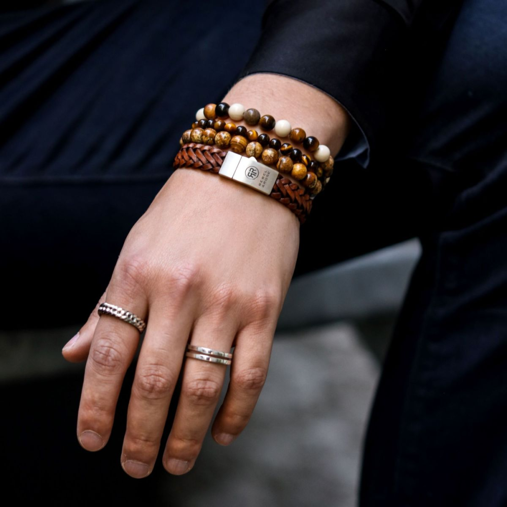 Woodstock - 8mm - Heren Kralen Armband