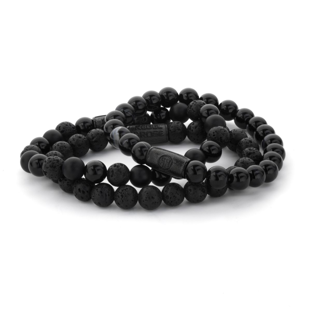 Black Moon - All-Black - 8mm - Heren Kralen Armband