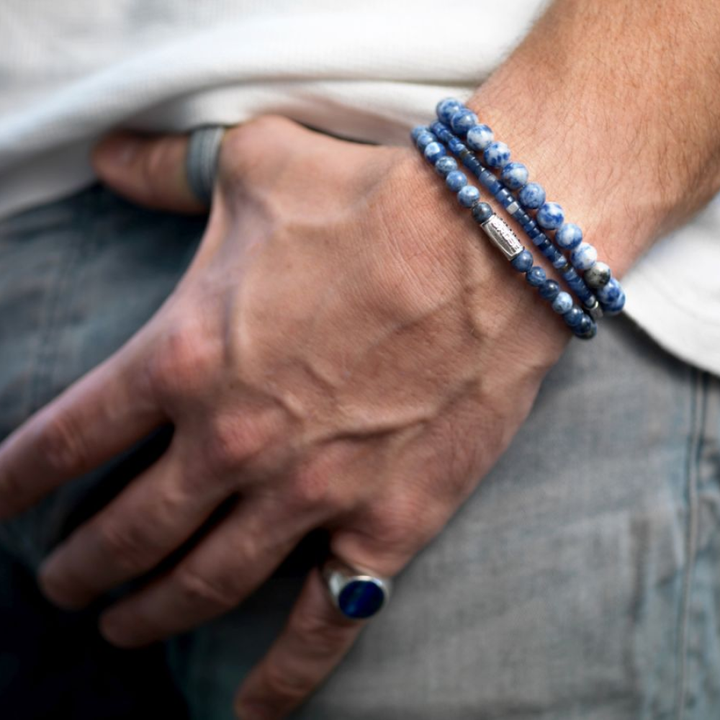 Dutch Delfts Blue - 8mm - Heren Kralen Armband