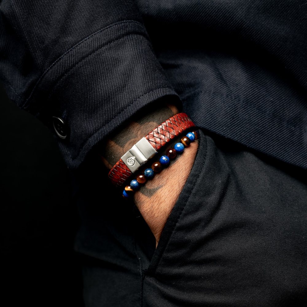 Mix Tiger Lapis - 6mm - Kralen Armband Heren