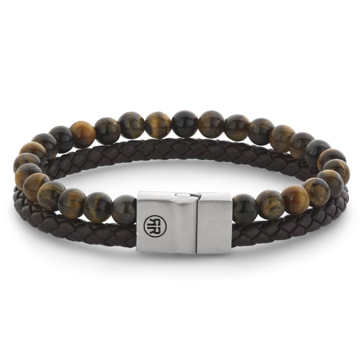 Full Metal Combo 12mm Tiger Lily - Heren Kralen Armband