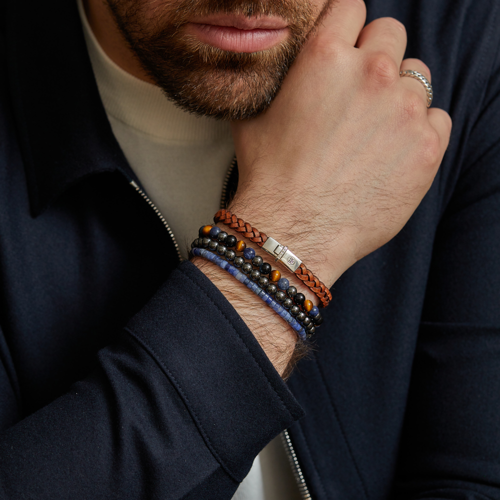 Small Braided Raw Cognac L