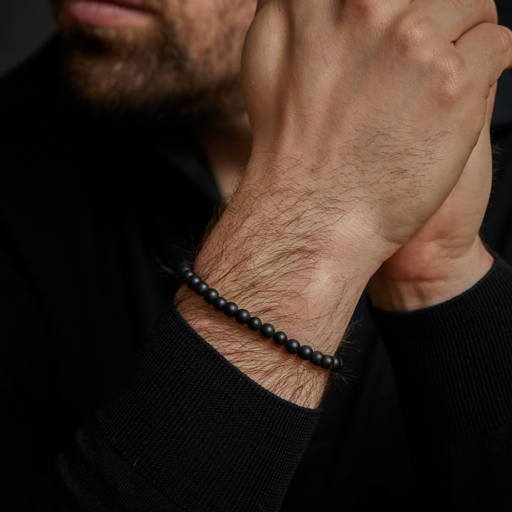 Mad Panther - All-Black - 6mm - Heren Kralen Armband