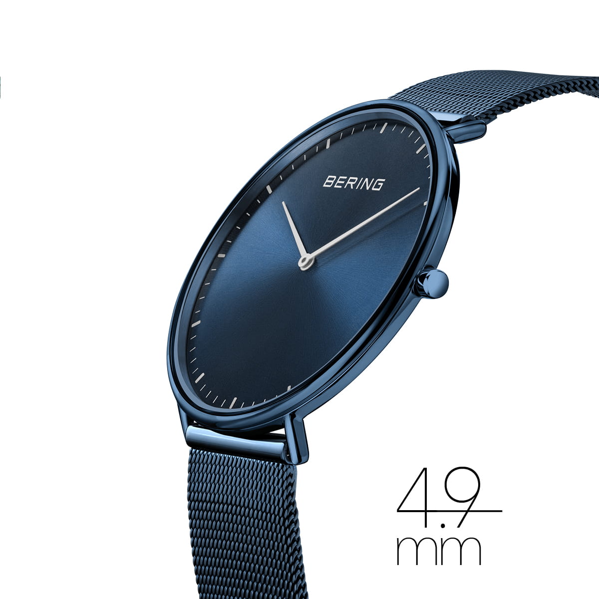 bering unisex horloge blauwe wijzerplaat - 15739-397