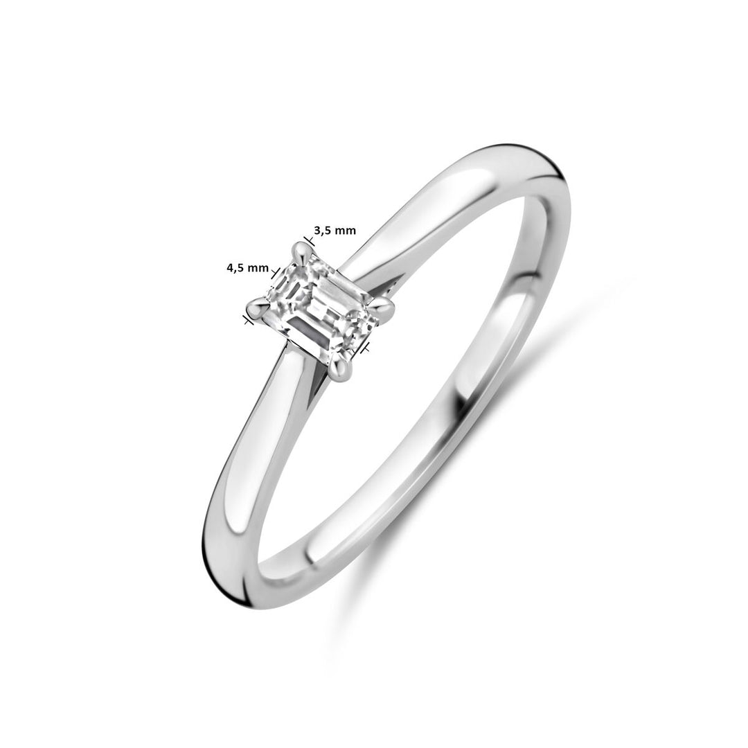 ring lab grown diamant 0.25ct h si 14K witgoud