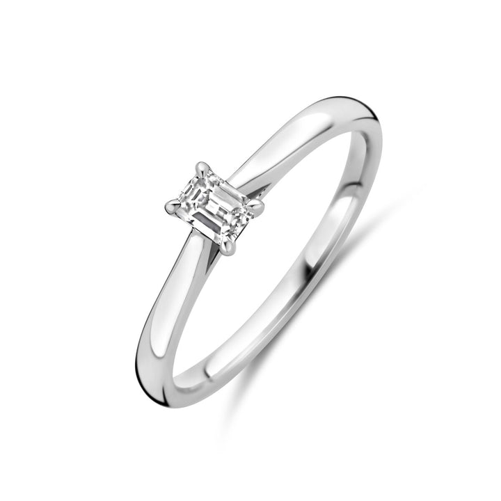 ring lab grown diamant 0.25ct h si 14K witgoud