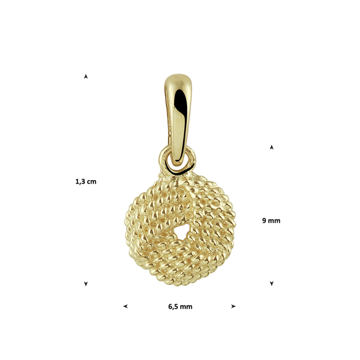 pendant button 14K yellow gold