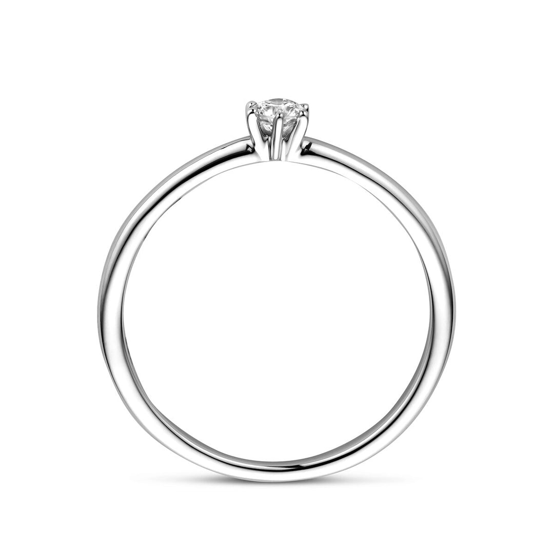 ring diamond 0.10ct h si 14K white gold