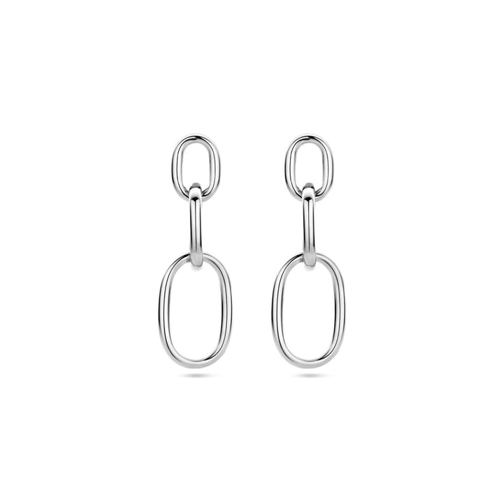 Ohrringe Büroklammer Rundrohr Silber rhodiniert