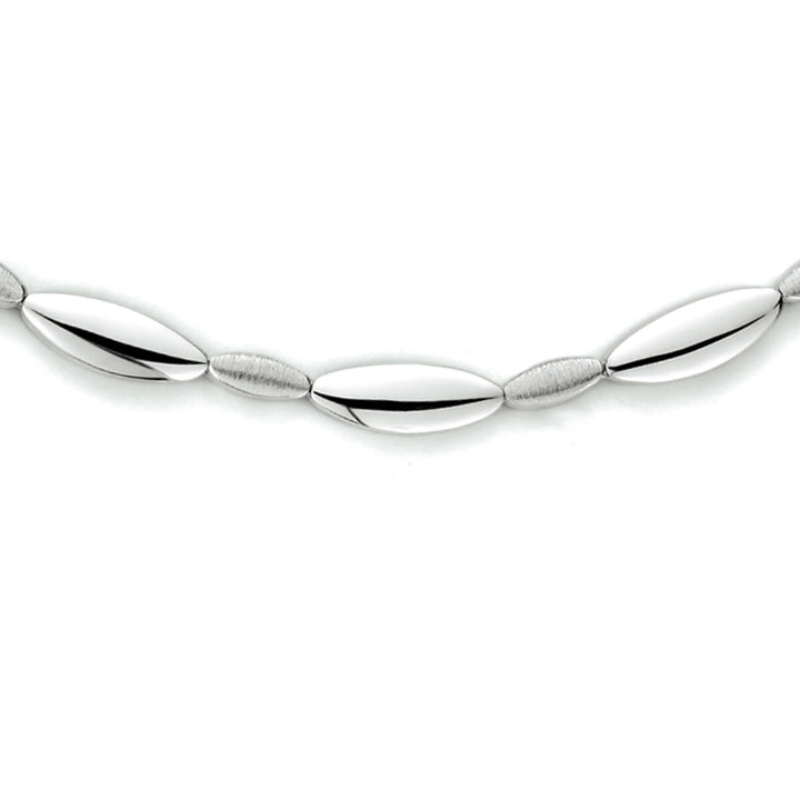 collier 5,2 mm 43 cm poli/mat zilver gerhodineerd