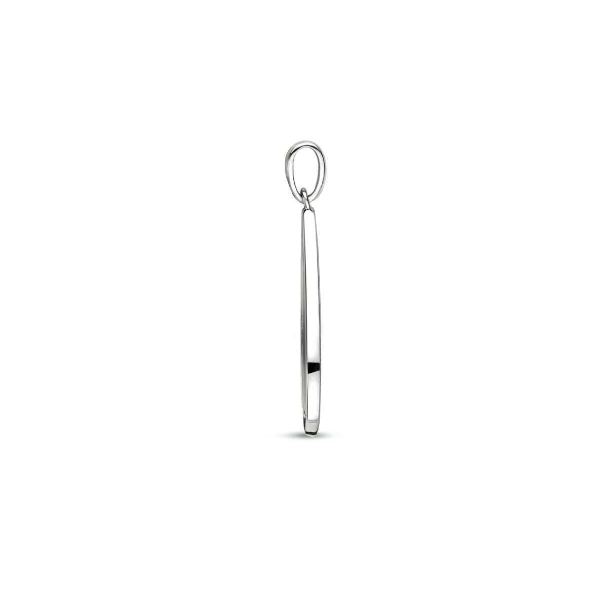 pendant onyx and zirconia silver rhodium plated