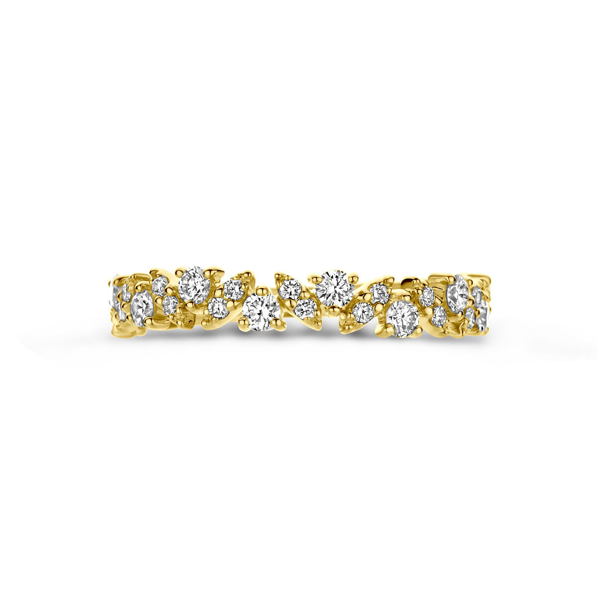 ring diamant 0.49ct h si 14K geelgoud