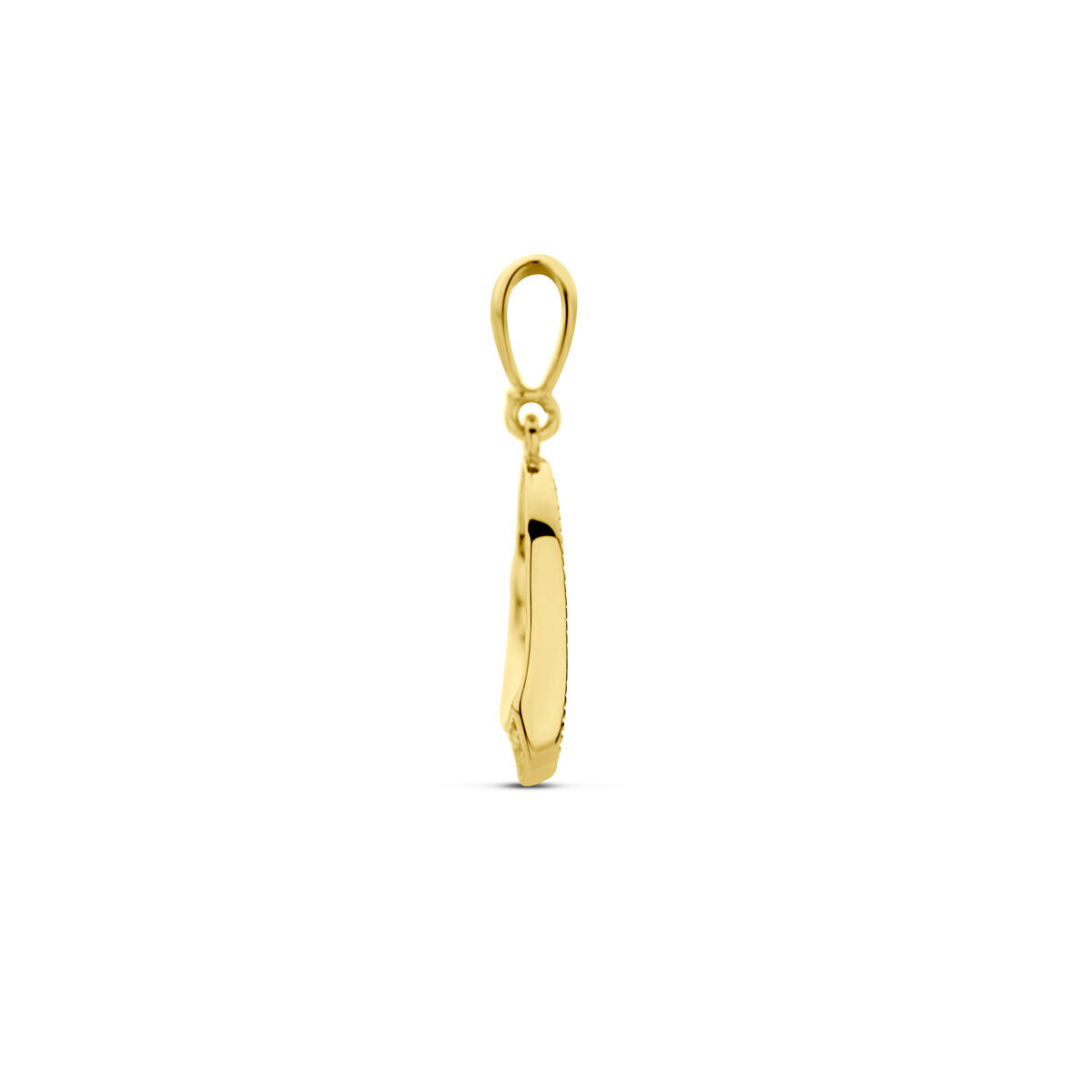 pendant heart zirconia 14K yellow gold