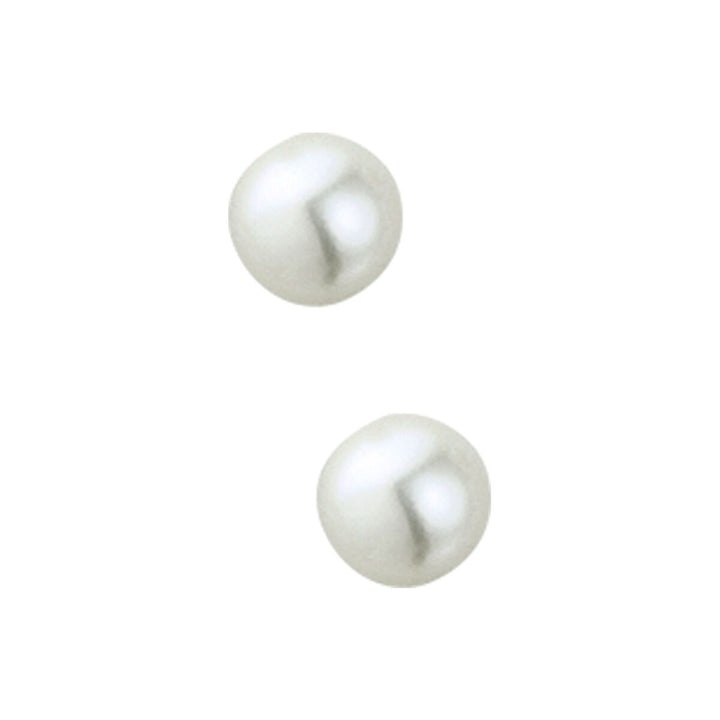 pearl ear studs 14K yellow gold