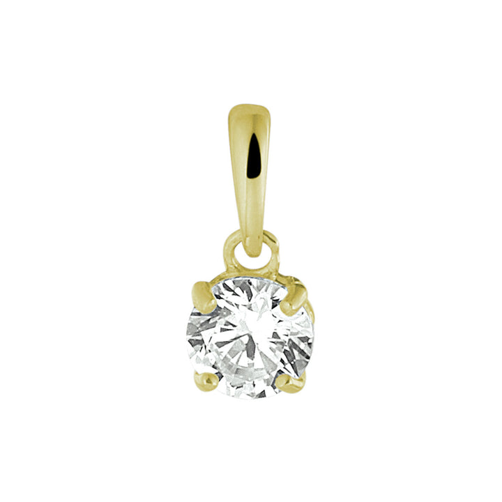 pendant zirconia 14K yellow gold