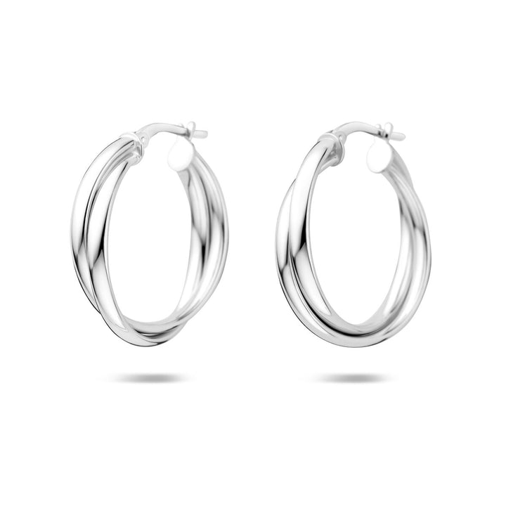 Gerhodineerd zilveren oorringen 24,5 mm