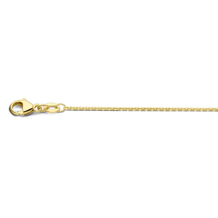 necklace anchor diamond-plated 1.1 mm 41 - 43 - 45 cm 18K yellow gold