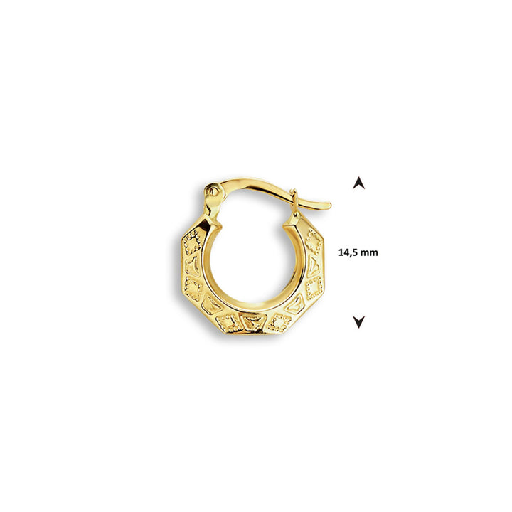 lapid earring per piece 14K yellow gold