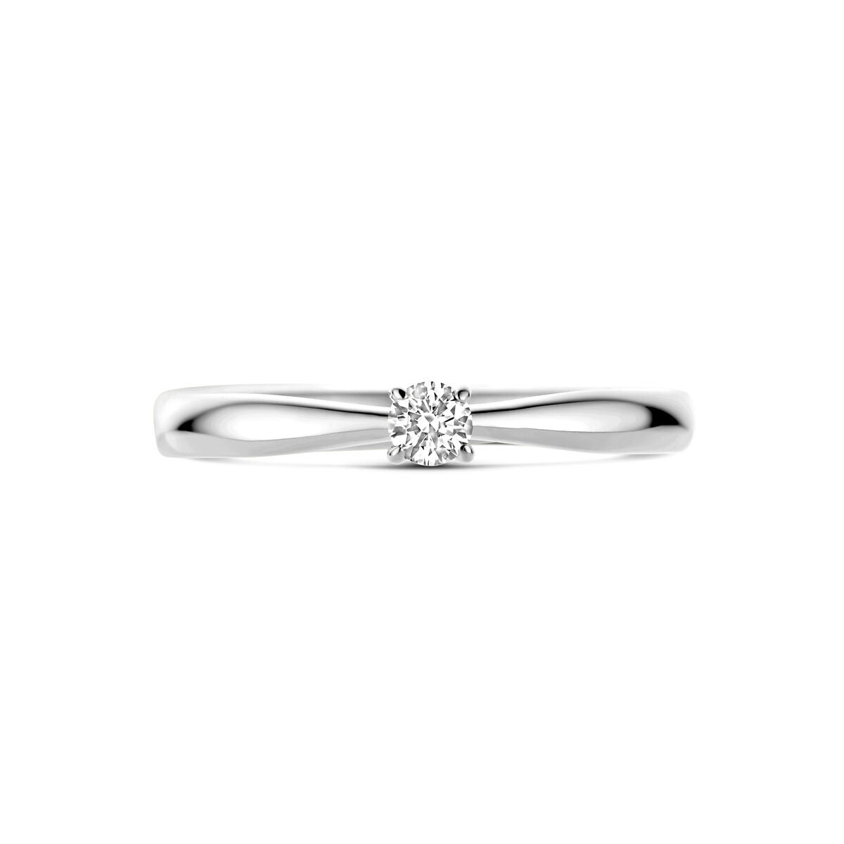 aanzoeksring diamant 0.10ct h si 14K witgoud