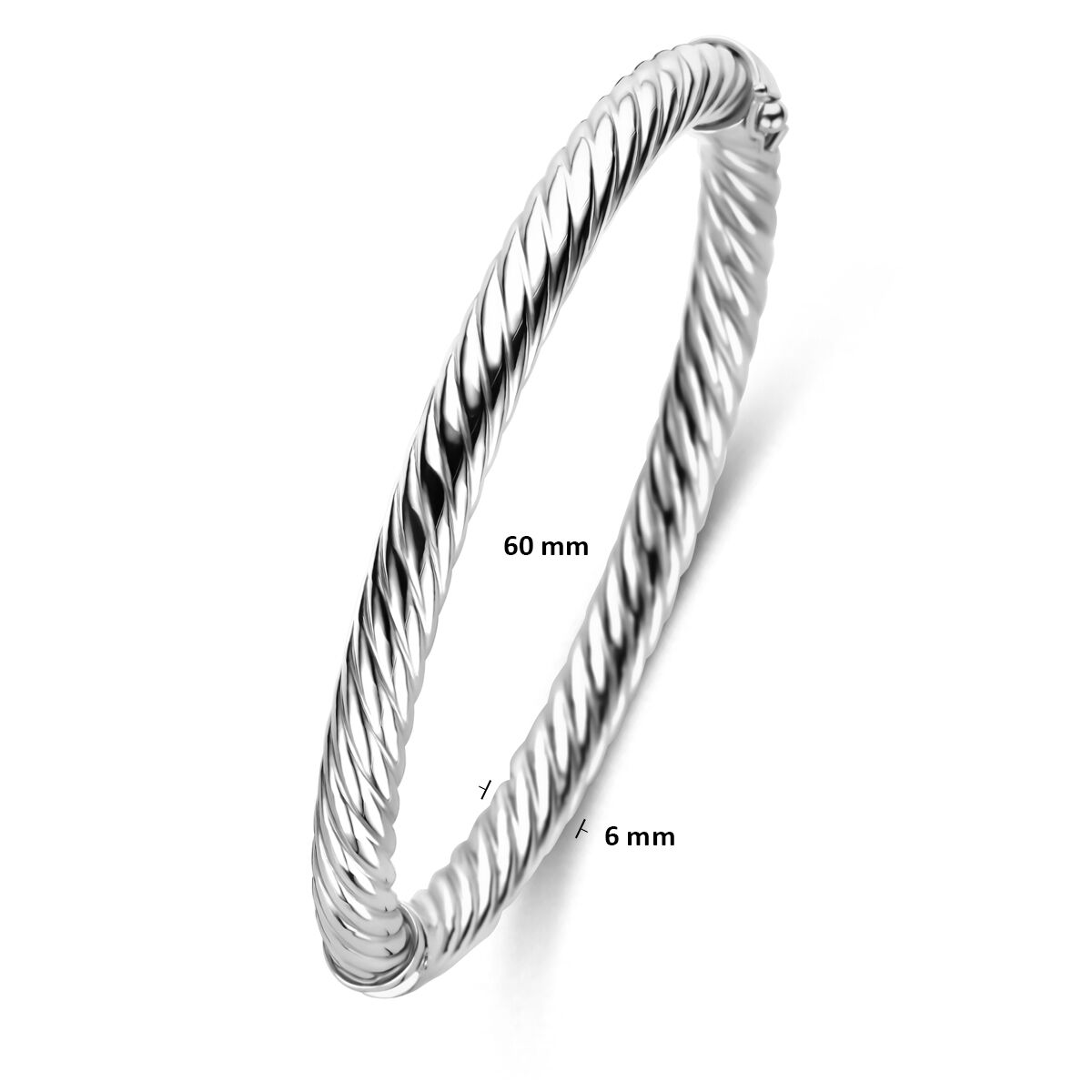 Zilveren Bangle armband 925 gerhodineerd