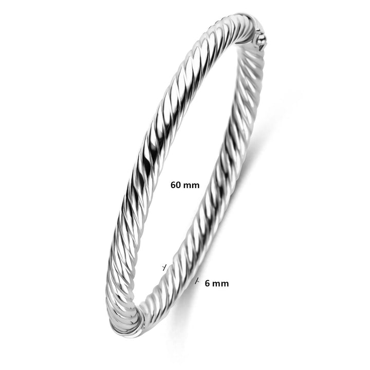 Zilveren Bangle armband 925 gerhodineerd