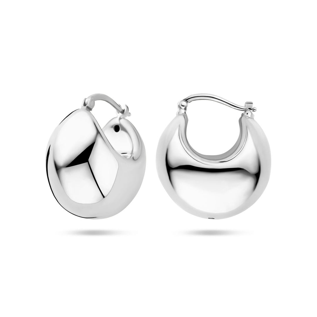 oorringen 24 mm zilver gerhodineerd