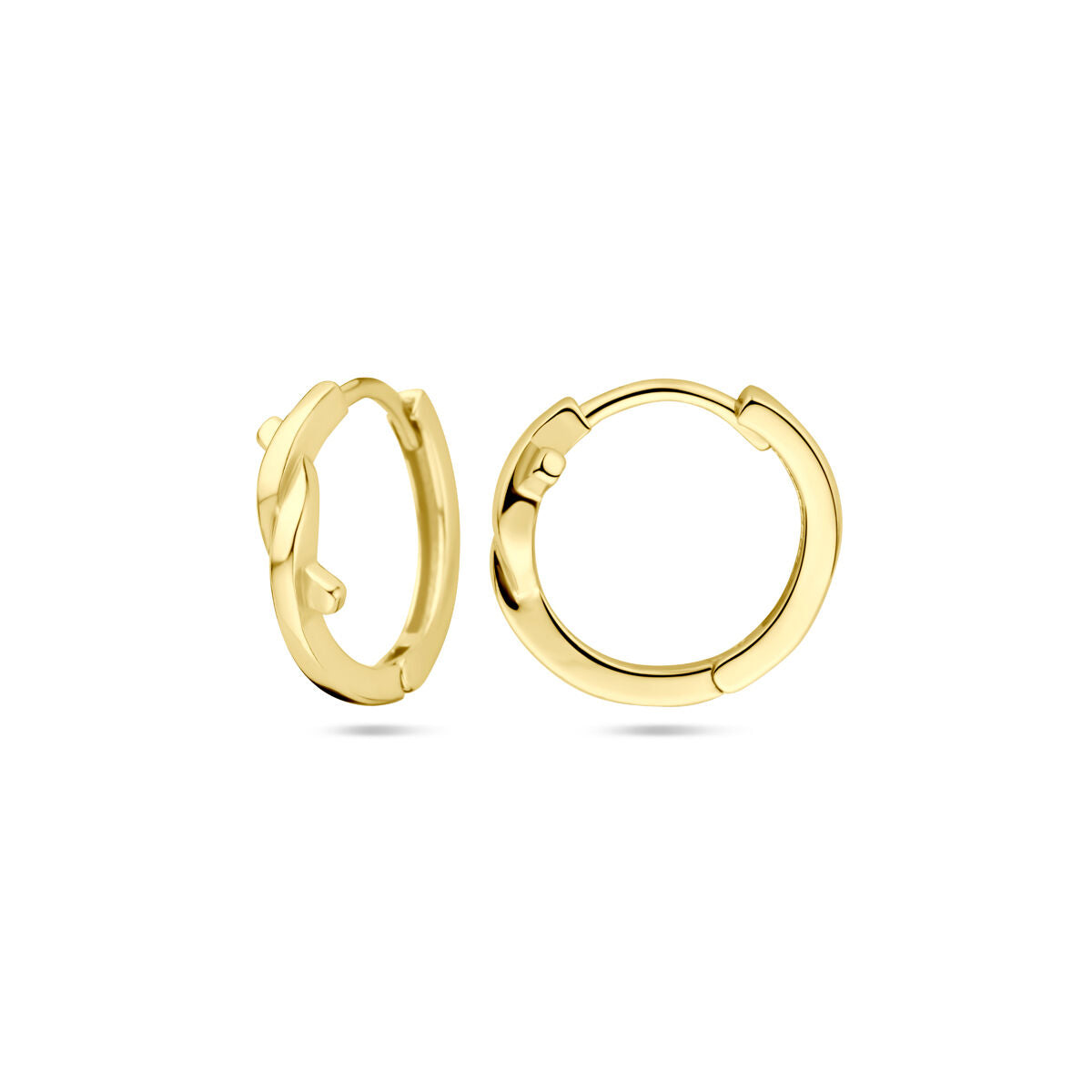 klapoorringen 12,5 mm 1 micron zilver verguld (geel)