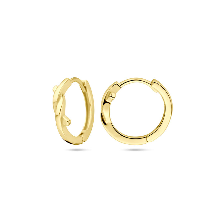 klapoorringen 12,5 mm 1 micron zilver verguld (geel)