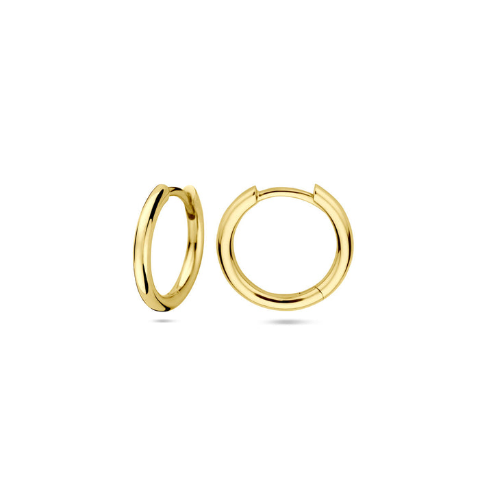 klapoorringen 1,8 mm buis 14K geelgoud