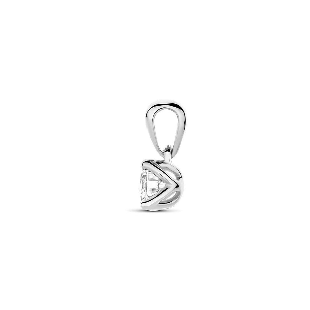 hanger lab grown diamant 0.25ct h si 9,5 mm 14K witgoud