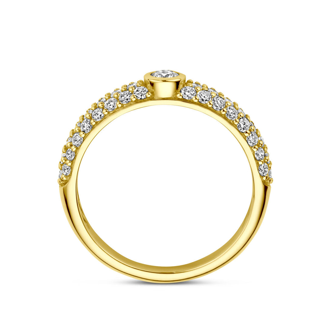 ring diamond 0.66ct h si 14K yellow gold