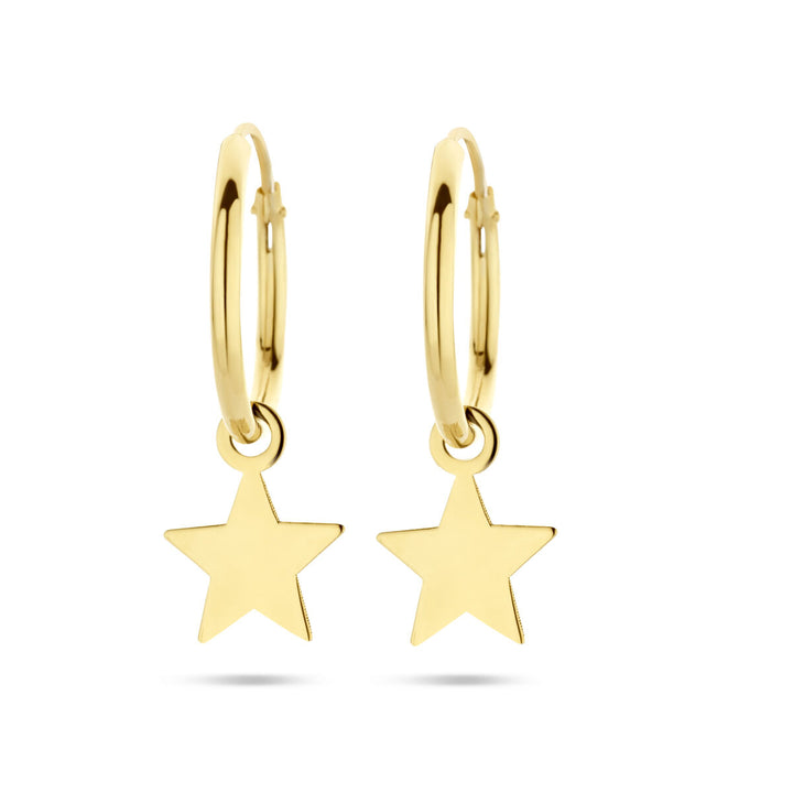 star earrings 14K yellow gold
