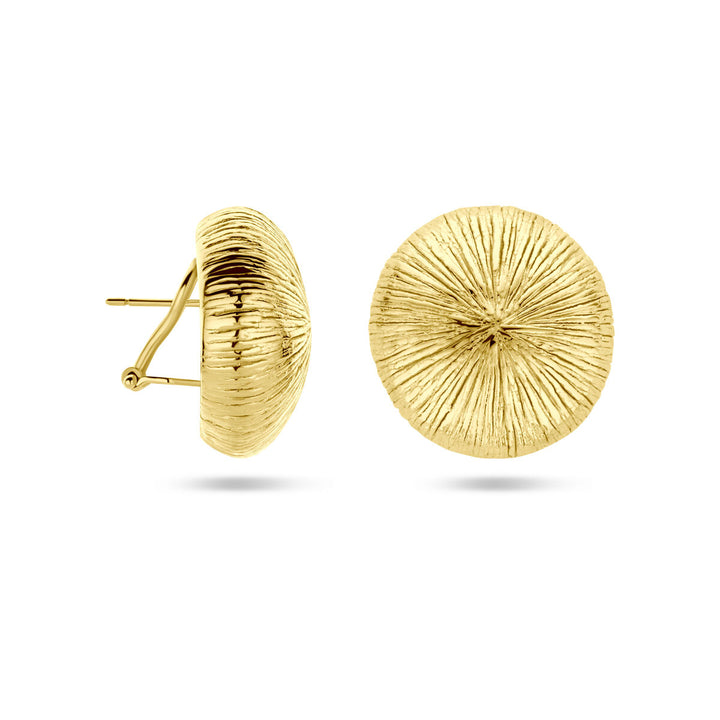 oorknoppen  25 mm 1 micron zilver verguld (geel)