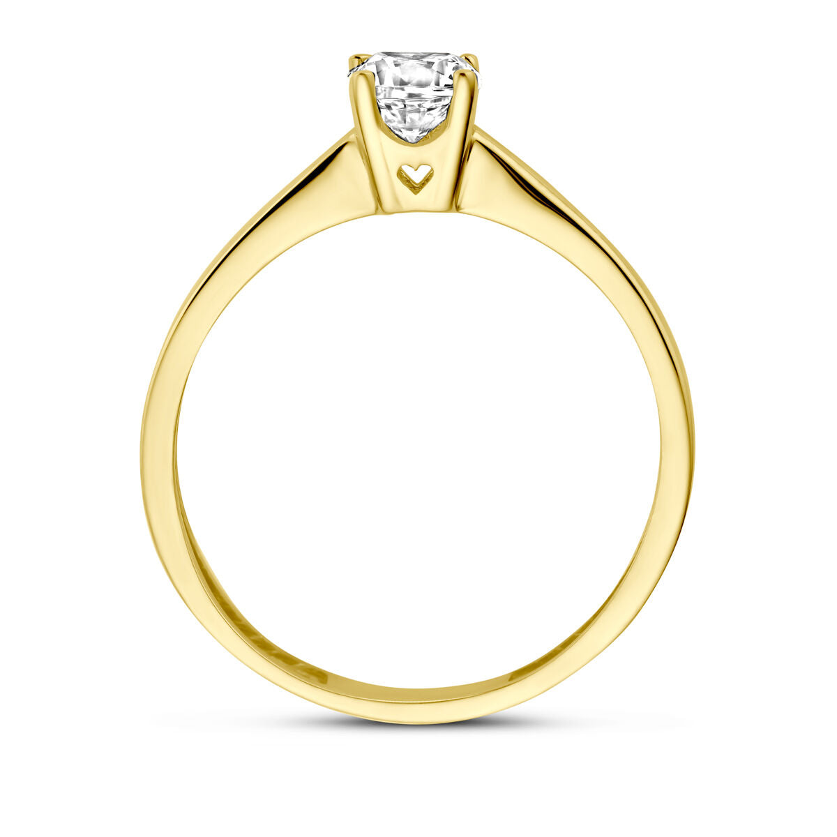 ring zirkonia 14K geelgoud