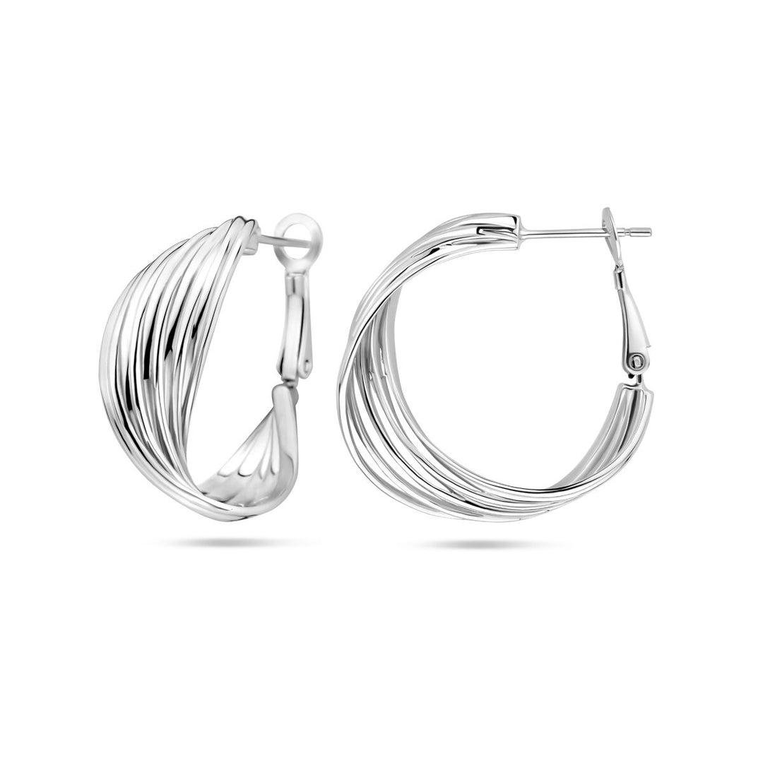 oorringen 31 mm zilver gerhodineerd