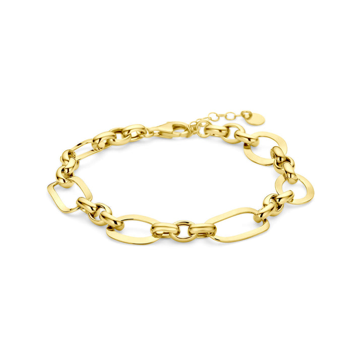 bracelet 11.5 mm 20 + 3 cm 3 micron silver gold plated (yellow)