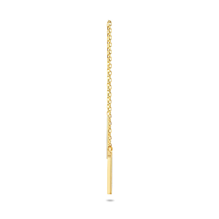 Durchziehbarer Ohrringsteg pro Stück aus 14-karätigem Gelbgold