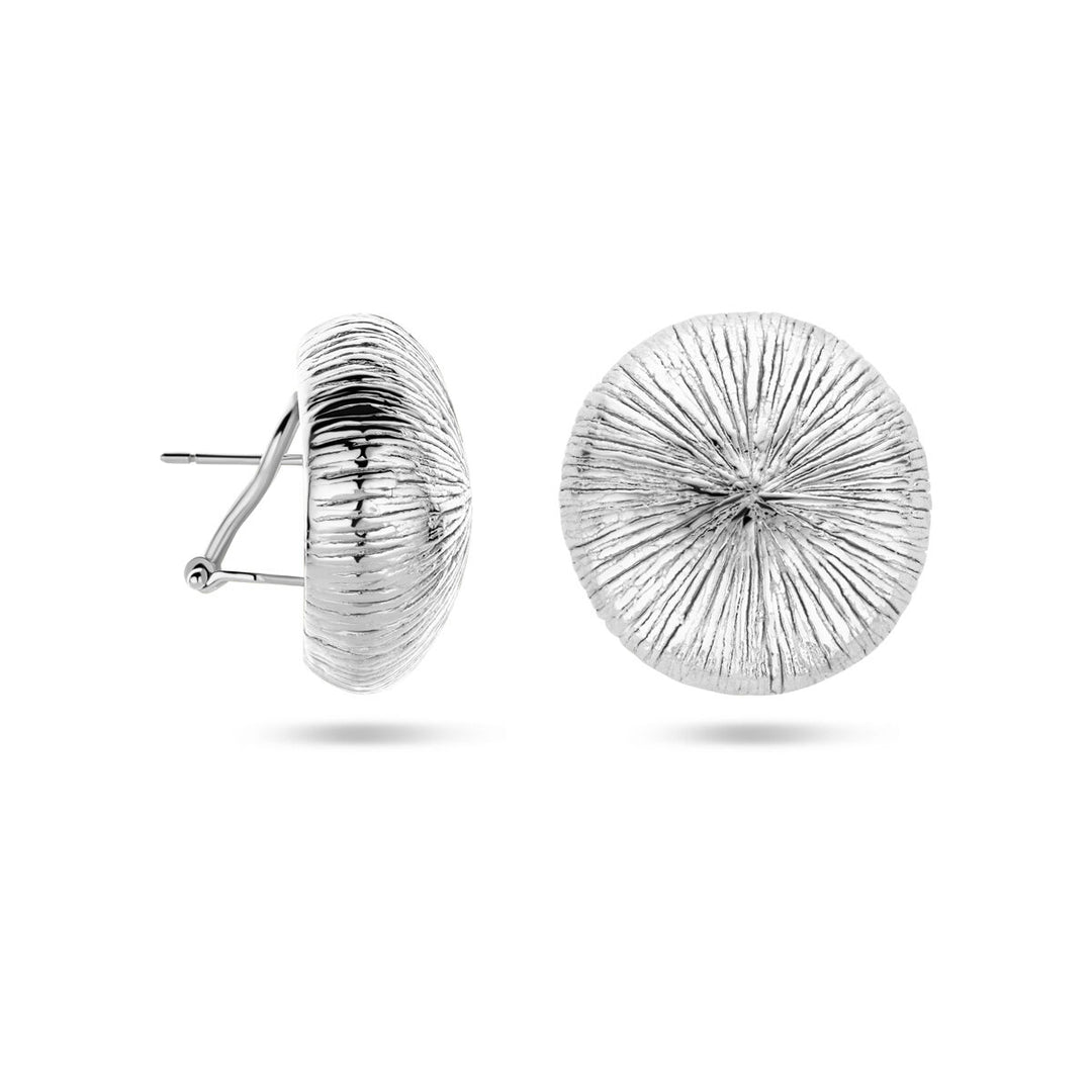 oorknoppen  25 mm zilver gerhodineerd