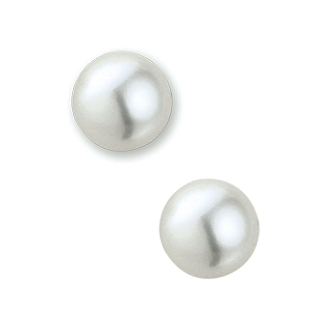 pearl ear studs 14K yellow gold