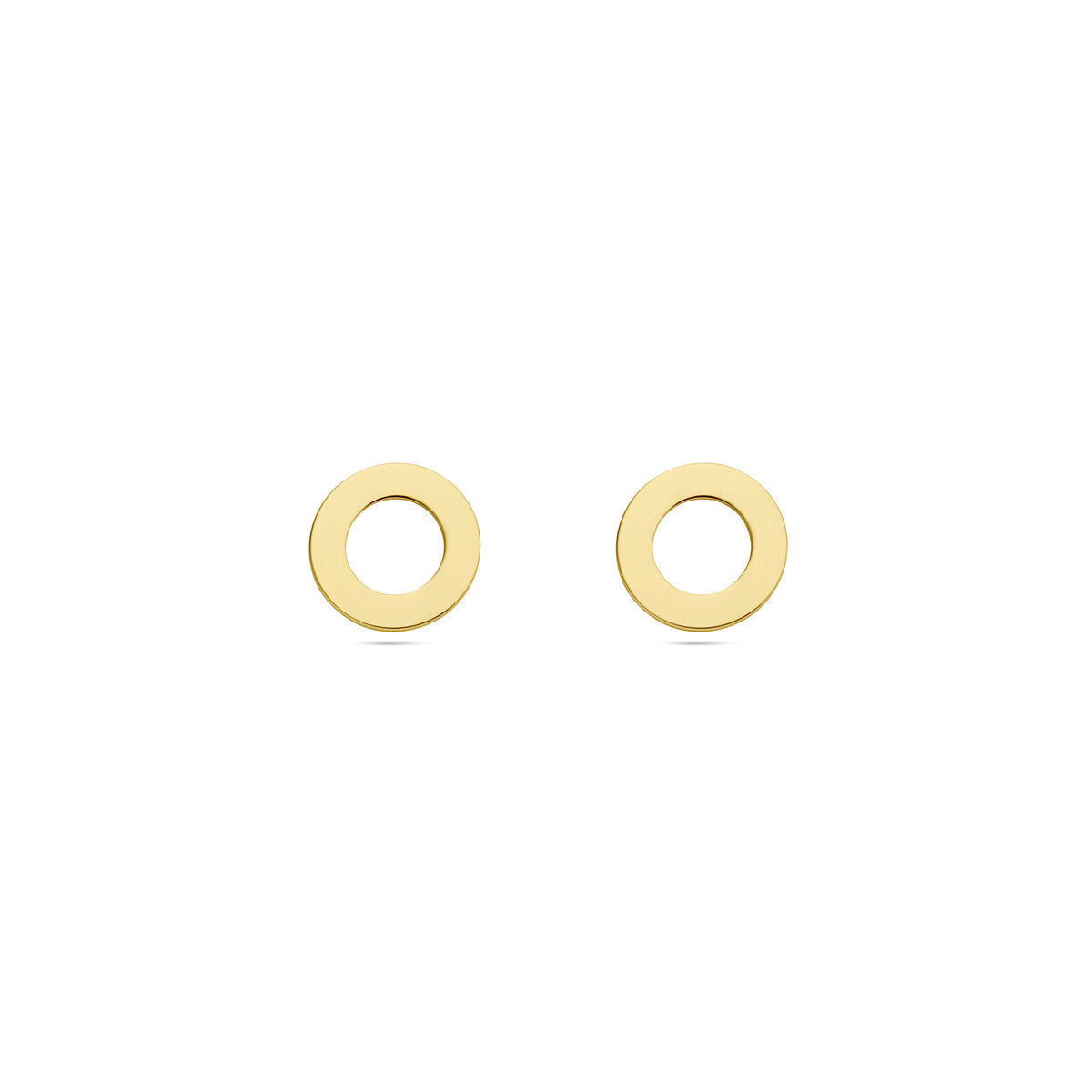 circle earrings 14K yellow gold