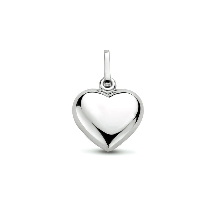 pendant heart silver rhodium plated