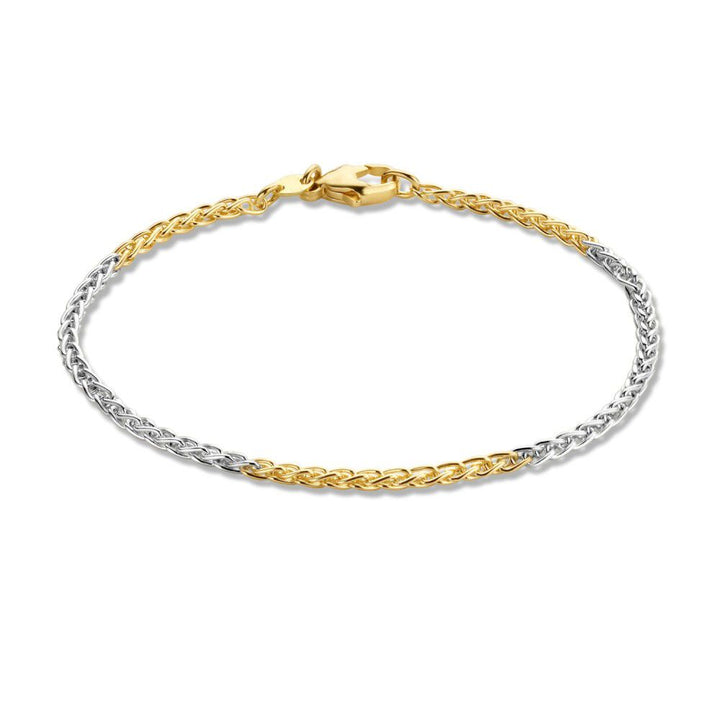 Elegante 14-Karaat Gouden Armband voor Dames – Geel/Wit Goud