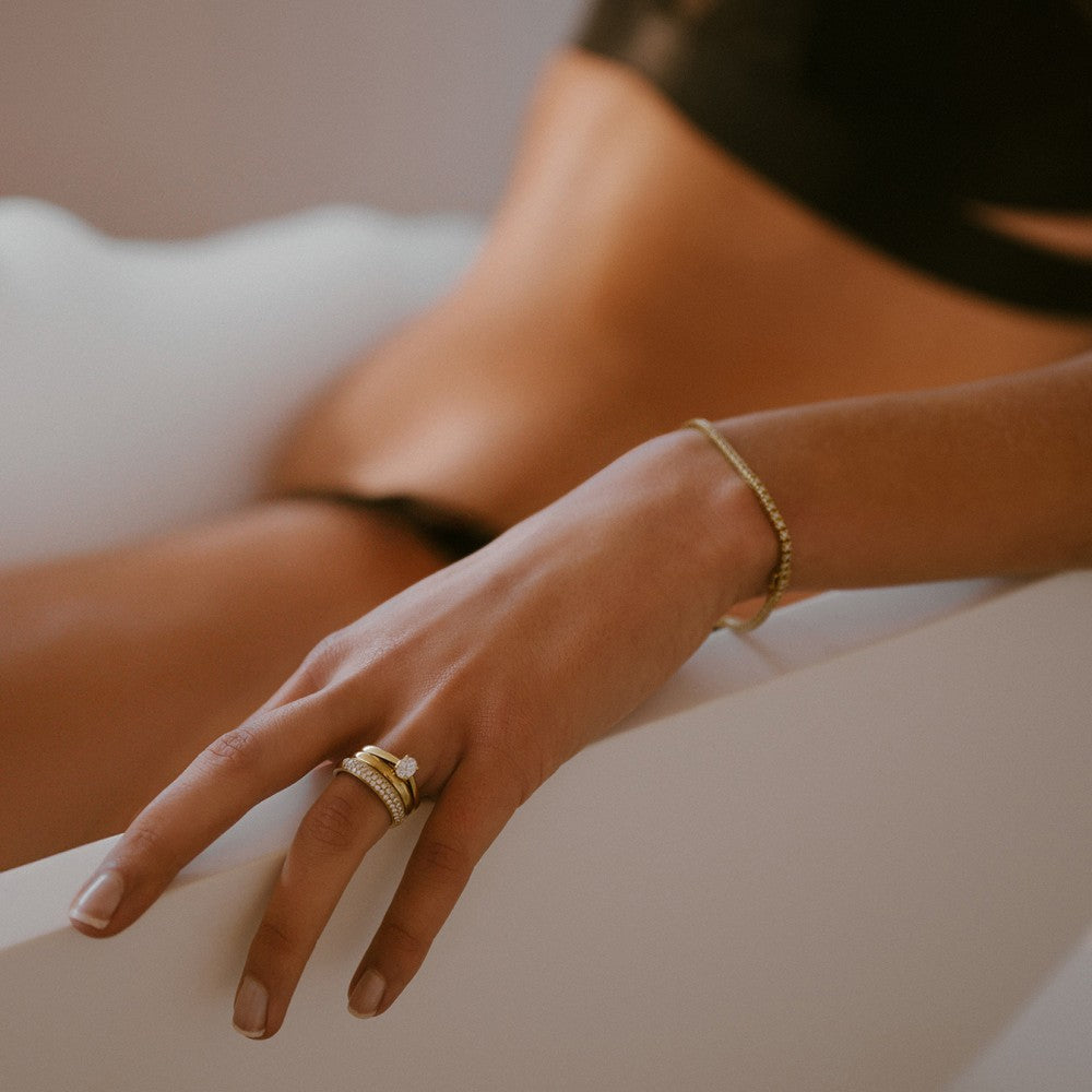 Armband Chloe 1,00 crt. witgoud