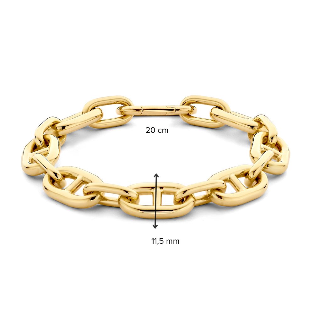 Geelgouden Armband met 'Gucci' Schakel, 14 Karaat, 19,8 gr, 20 cm