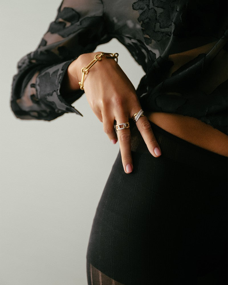 Luxe Gouden Schakelarmband met Grove Schakels, 14 Karaat, 16,2 gr, 20 cm