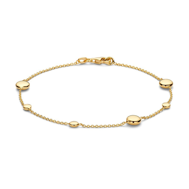 Speelse Geelgouden Armband met Ronde Elementen – 14 Karaat