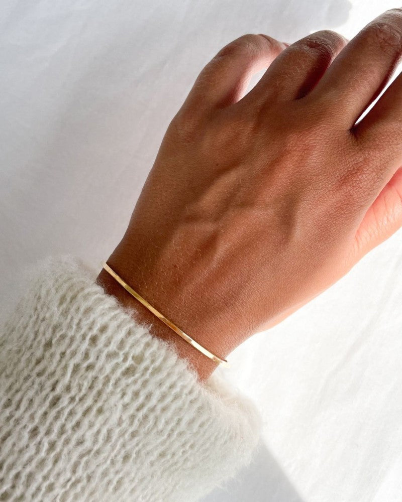 Geelgouden Bangle Armband – 14-Karaat Luxe voor Dames